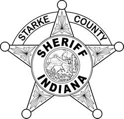INDIANA SHERIFF BADGE STARKE COUNTY VECTOR FILE Black white vector outline or line art file