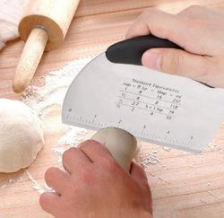 Stainless Steel Pizza Dough Scraper Cutter Kitchen Flour Pastry Cake Tool Gadget-DOUT001-NEW
