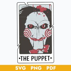 The Puppet Horror Cards Svg, Horror Tarot Cards Svg, Halloween Horror Svg, Png Pdf Digital file