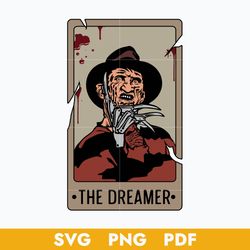 The Dreamer Horror Cards Svg, Horror Tarot Cards Svg, Halloween Horror Svg, Png Pdf Digital file
