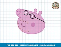 Peppa Pig Happy Daddy Pig Big Face png, sublimation copy