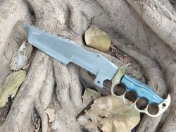 15 inches Handmade Tracker Hunting knife| Leather Sheath
