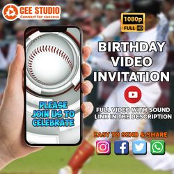 Baseball, Baseball Birthday, Baseball Birthday Invitation, Baseball Invitation, Baseball Ticket Invitation, Baseball