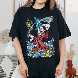 Mickey Mouse Shirt, Magic Wizard Retro Shirt, Disney Fantasia Sorcerer, Magic Kingdom Shirt, Disney Shirt