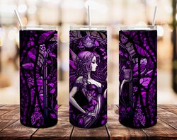 Gothic Forest Tumbler,Gothic Forest Fairy Straight Skinny Tumbler,Gothic Forest Angel Fairy Wrap Seamless Skinny Tumbler
