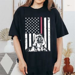 Star Wars Distressed America Flag Shirt, Darth Vader Father's Day Shirt, Daddy Shirt, Dad Life Shirt, Dad Jokes Shirt, L