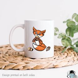Fox Mug, Fox Coffee Mug, Coffee Addict, Coffee Lov