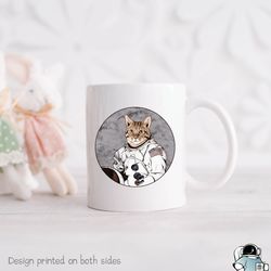 Cat Astronaut Mug, Cat Gifts, Cat Owner Mug, Cat C