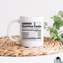 Gemini Coffee Mug, Gemini Zodiac Mug, Gemini Gift,