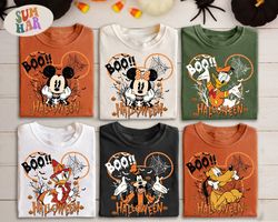 Vintage Disney Mickey and Friends Halloween Team Shirt, Disney Halloween Shirt Retro,