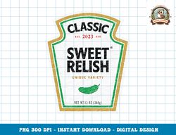 Vintage Sweet Relish DIY Halloween Condiment Green Pickle png, sublimation copy