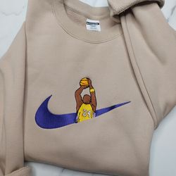 Basketball Brand Embroidered Sweatshirt, Kobe Bryant Brand Inspired Embroidered Sweatshirt, Basketball Brand Embroidered