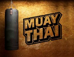 Muay Thai Sticker Thai Boxing Logo The Martial Art Of Thailand Gym Sticker Wall Sticker Vinyl Decal Mural Art Decor