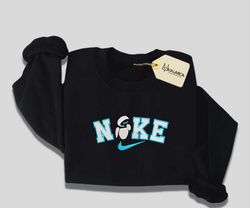 NIKE x Eve Embroidered Sweatshirt, Cartoon Brand Character Embroidered Sweatshirt, Custom Brand Embroidered Sweatshirt