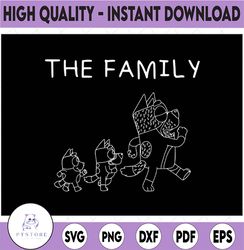 The Heeler Family Bluey Dad Mom For Lover Png, Bluey Dad Png, Bluey Mum Png, Bluey Family