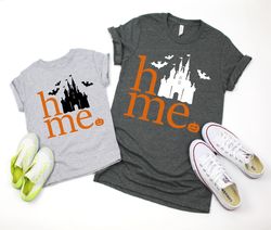 Halloween Home Castle Shirt, Disney Castle Halloween T-Shirt, Women's Disney Halloween Shirt, Cinderella Shirt,  Matchin