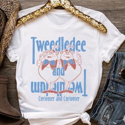 Disney Alice In Wonderland Tweedledee & Tweedledum Poster Shirt, Magic Kingdom, Unisex T-shirt Family Birthday Gift Adul