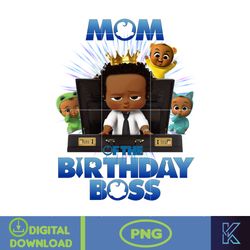 Boss Baby Birthday ready to print files PNG, grandma, grandpa, sister, boss baby of the birthday boss baby Png family Di