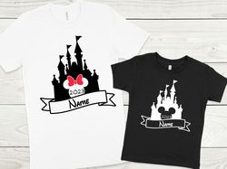 Disneyland Custom Name Shirts, Mickey And Minnie T-shirt, Disney Couple Shirt, Disney Castle Shirt, Disney Family Vacati