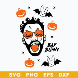 Bad Bunny Halloween Full Wrap Svg, Bad Bunny Svg, Halloween Svg, Png Dxf Eps Digital File