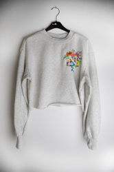 hand embroidered sweatshirt for adults or children, embroidered sweatshirt, adult gift, children's gift, handmade gift