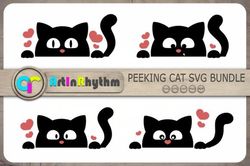 4 Peeking Cats - Cats Bundle SVG