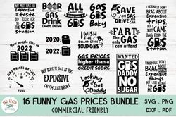 Funny High Gas Prices Quotes Bundle SVG\