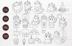 21 Unicorn Cartoon Bundle SVG Cut File, 21 Unicorn Cartoon Bundle SVG Cut File,