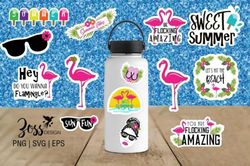 Summer Fun Flamingo Bundle | SVG Summer Fun Flamingo Bundle | SVG