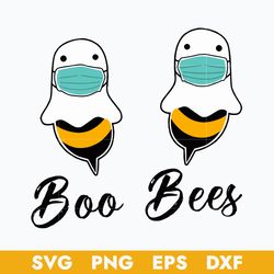 Boo Bees Halloween Face Mask Svg, Halloween Svg, Png Dxf Eps Digital File