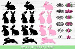 Easter Bunny Silhouette Bundle SVG Easter Bunny Silhouette Bundle SVG