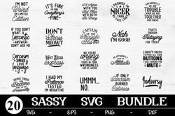 Sassy Bundle SVG, Sarcastic Cut File Sassy Bundle SVG, Sarcastic Cut File