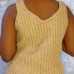 Crochet Tank Top Pattern, Beginner friendly women tank top pattern, All sizes crochet summer top pattern