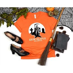 Grim Reaper Shirt - Halloween Shirt - Bella Canvas - Grim Reaper Graphic Tee - Halloween Gift