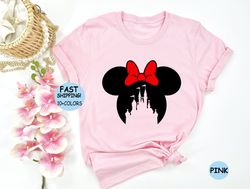 Disney Family Shirt,Disney Shirt for Women,Disney Ear Shirt,Disney Mickey Silhouette Shirt,Tshirt for Kids.Disney  Minni