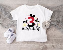 My 3rd Birthday Shirt,Disney Birthday Gift,3rd Birthday Shirt,3 Year Old Birthday Shirt,Kids Birthday Tee,Mickey Boy Shi