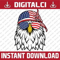 Patriotic Eagle 4th of July USA American Flag Png, American eagle Png, Independence day Png, Digital Download