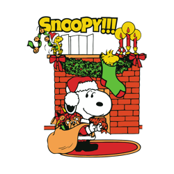 Snoopy Santa Hat Svg, Snoopy Cutting Files For Cricut, SVG, DXF, EPS, PNG Instant Download