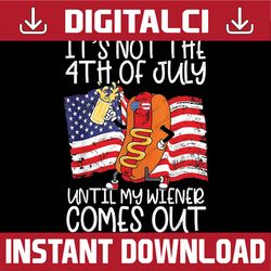 It's Not The 4th of July Until My Weiner Comes Out Png, Funny Hotdog 4th Of July Png, Independence Day Png, Digital