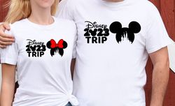 Disney 2023 Trip Your Family Name Shirts, Mickey And Minnie T-shirt, Disney Couple Shirt, Disney 2023 Trip Shirt, Disney