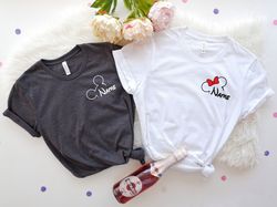 Disney Custom Name Shirts, Mickey And Minnie T-shirt, Disney Couple Shirt, Disney Castle Sweatshirt, Disney Family Vacat