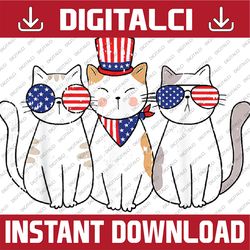 Patriotic Cat 4th Of July Funny Kitten Cat Lover Pet Owner Png, Cat 4th of july Png, Independence Day png, Digital