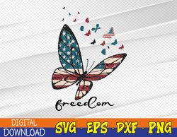 America Freedom Butterfly ,4th July svg, Patriotic svg, American Svg, Eps, Png, Dxf, Digital Download