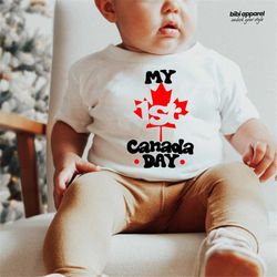 Canada Day Onesie, Baby Shower Gift, Iron on Vinyl, Onesie, Onesies, My First Canada Day Onesie.