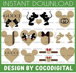 Bundle 15 Files Gucci Fashion Svg, Gucci Logo svg, Mickey Gucci Style Svg Bundle, Brand logo svg, Fashion brand svg