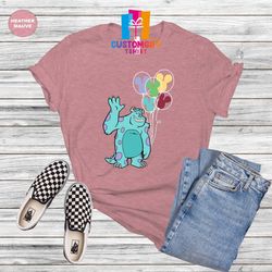Sully T-shirt, Disney Shirt, Monsters Inc Shirt, Balloons Shirt, Cartoon Shirt, Disney Kids Shirt, Animation Lover Shirt