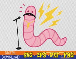 Funny Worm With A Mustache Tom Ariana Reality Svg, Eps, Png, Dxf, Digital Download