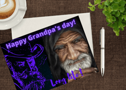 Happy Grandpa's day! Digital Greeting Card.