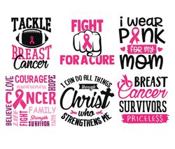 Breast Cancer SVG Bundle, Cancer SVG, Breast Cancer SVG, Awareness Ribbon Svg, Pink Ribbon Svg Digital Download