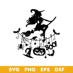 Halloween Boo Witch Svg, Halloween Svg, Png Dxf Eps Digital File